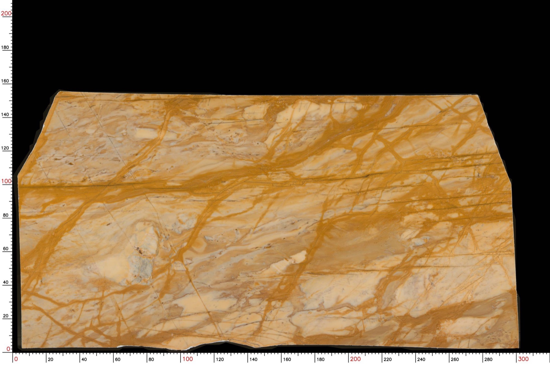 Giallo Siena marble block